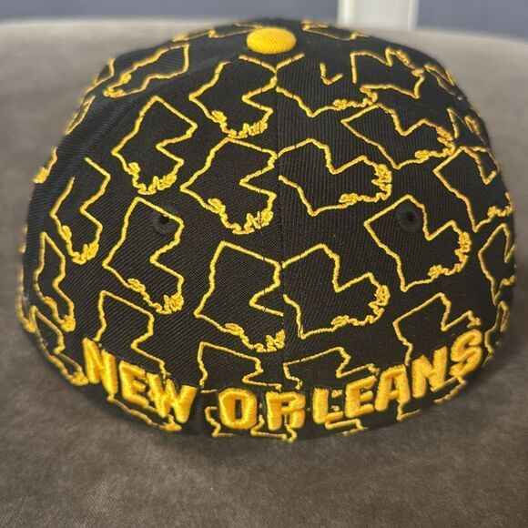 Vintage Adult Unisex New Orleans Hornets NBA Black & Yellow Cap Hat Size 7 NEW - Picture 3 of 7